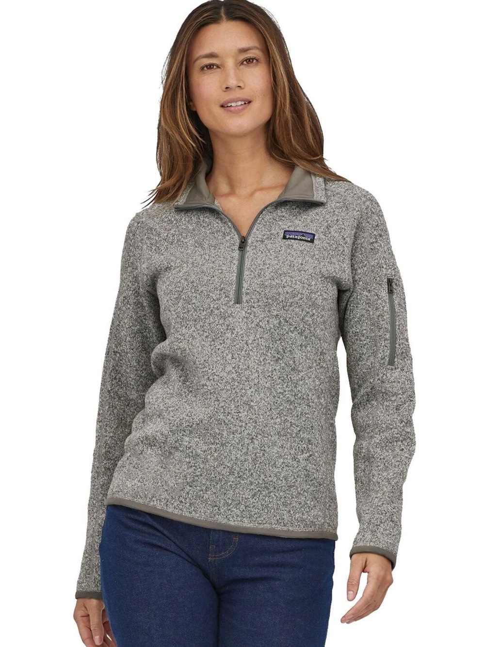 Patagonia Women's Better Sweater Heather Gray 1/4 Zip Fleece Pullover Size Small